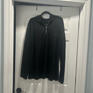 Adidas Lightweight Foster Country Club Golf Black Pullover with Embroidered Logo